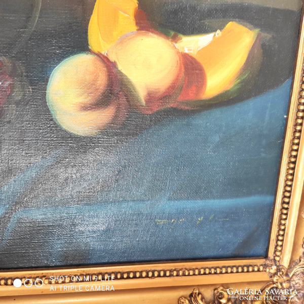 Murin Vilmos nagy méretű csendélet 73.5 x 94.5 cm