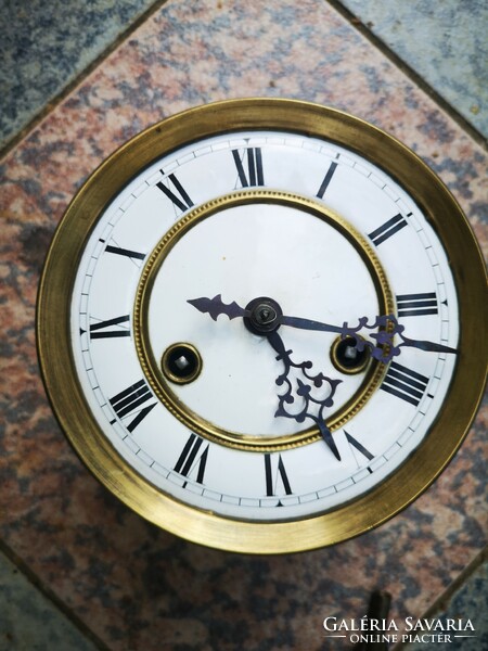 Gustav Becker óra szerkezet,zománc számlap komplett falióra   Bécsi,ónémet, Fali Óra 1/2 ütős