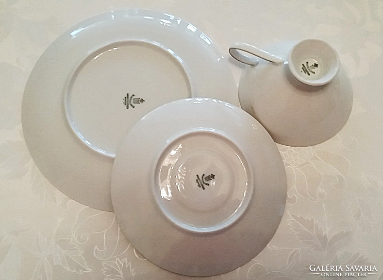 Old bavaria porcelain cup plate set of 3 pcs