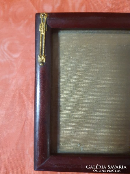 Antique copper framed picture frame.