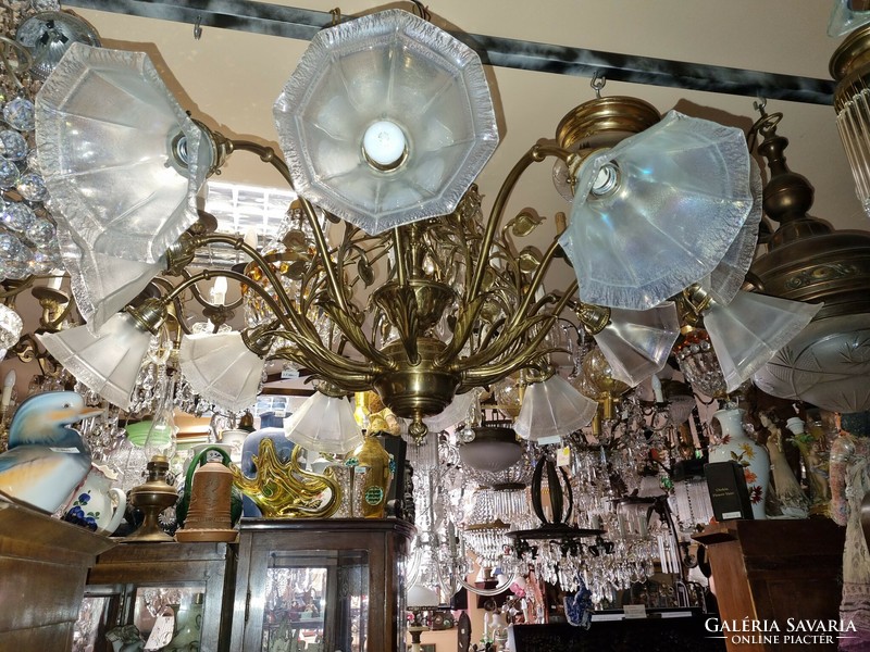 Large Croatian marton copper chandelier