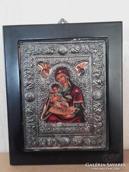 Icon with 950 silver plaque