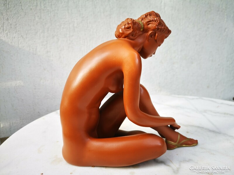 Beautiful art deco nude lady ceramic marked Austria