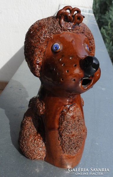 Vintage Soviet ceramic applied art figure - dog