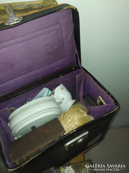 Antik kalapdoboz bőrönd