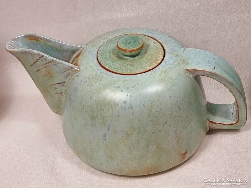 ﻿﻿Teapot with lid, sune g. Glazed earthenware designed by Svensson. A vintage product from Cervera