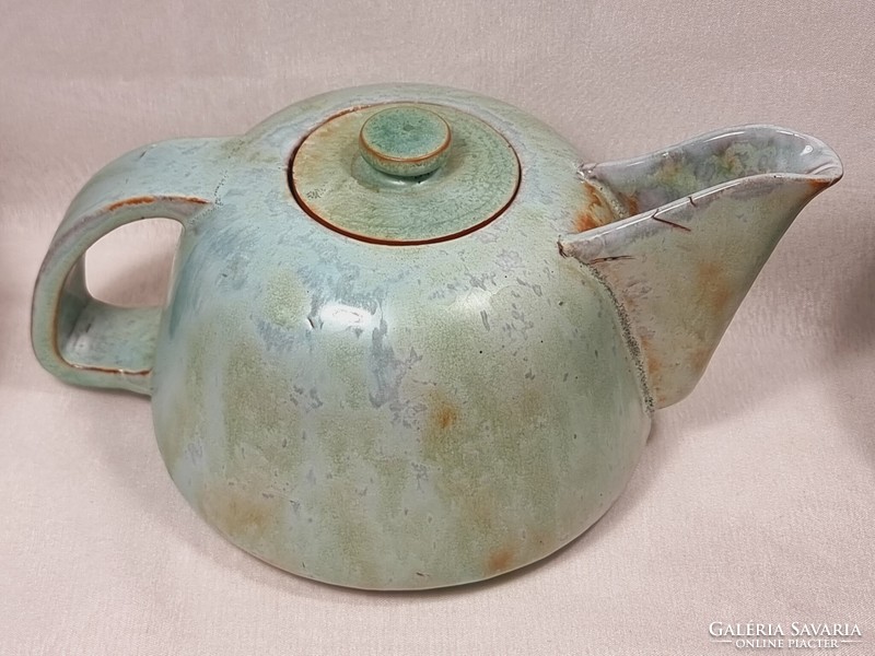 ﻿﻿Teapot with lid, sune g. Glazed earthenware designed by Svensson. A vintage product from Cervera