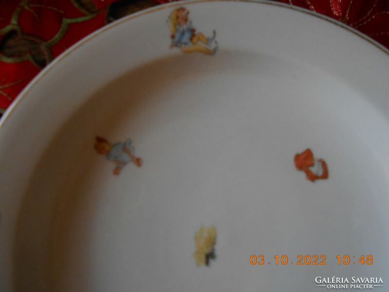 Hollóházi mese mintás gyerek lapos tányér