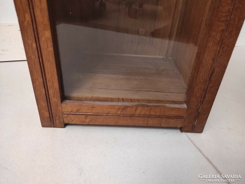Antique hardwood glass cabinet 912 6035