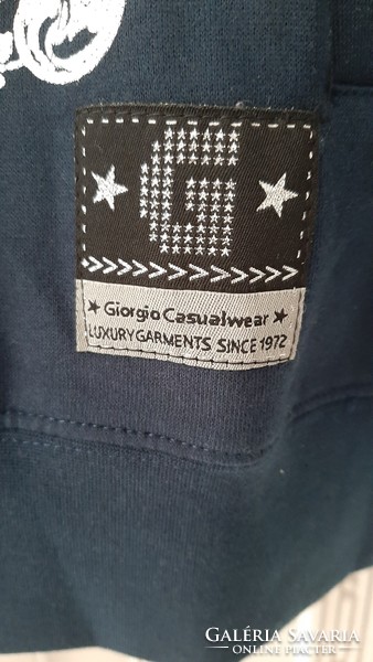 GIORGIO CASUALWEAR pulóver , cipzáras és kapucnis ÚJ , címkés  L -es