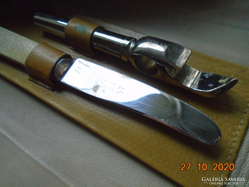 Solingen gesch.Gesch.Pfeilring (= arrow ring) solid can opener, tkg can opener and knife in case