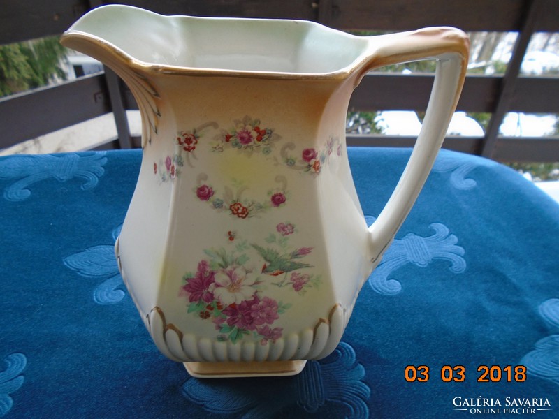 1890 Victorian s.Johnson britannia 6 square ribbed spout with garland pattern