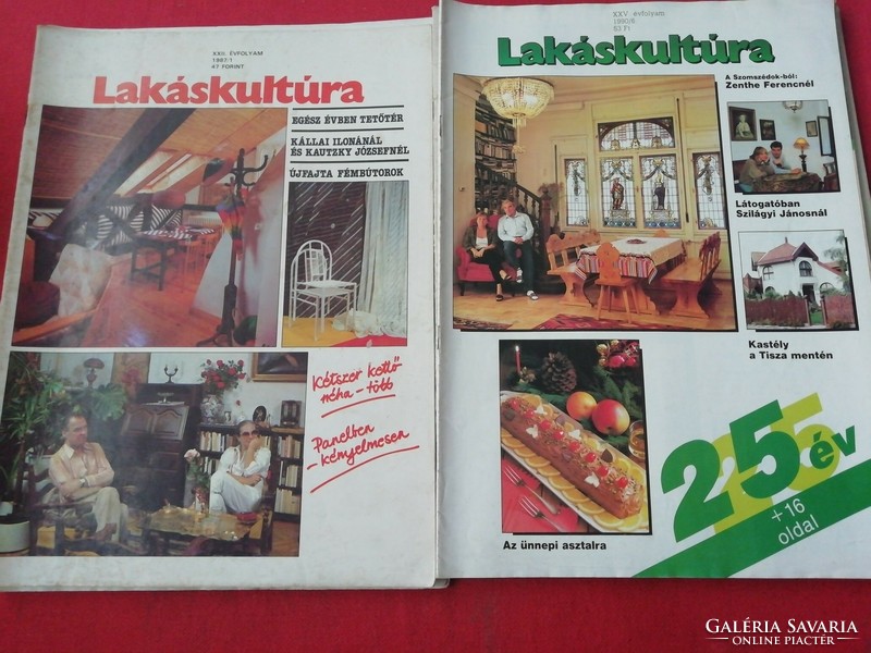 Retro Lakáskultúra magazinok, újságok, 15db