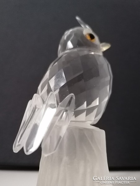 Crystal glass owl figure
