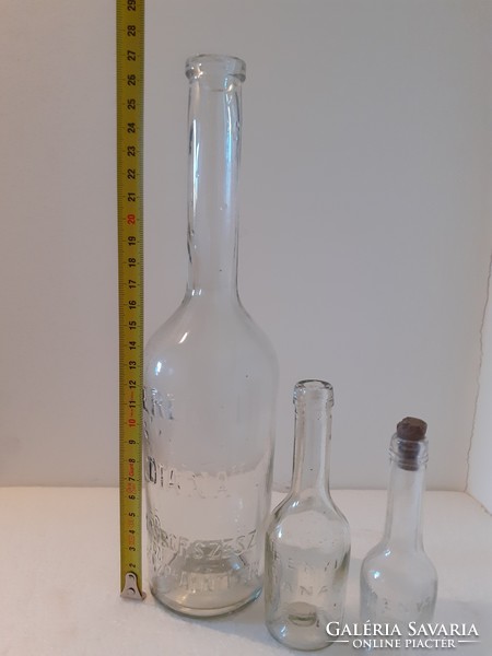 Old pharmacy pharmacy bottle Erényi Béla Diana salt and pepper spirit bottle 3 pcs