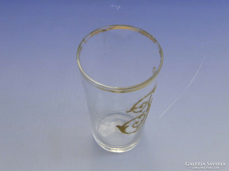 AB14 Antik aranyozott fújt üveg pohár