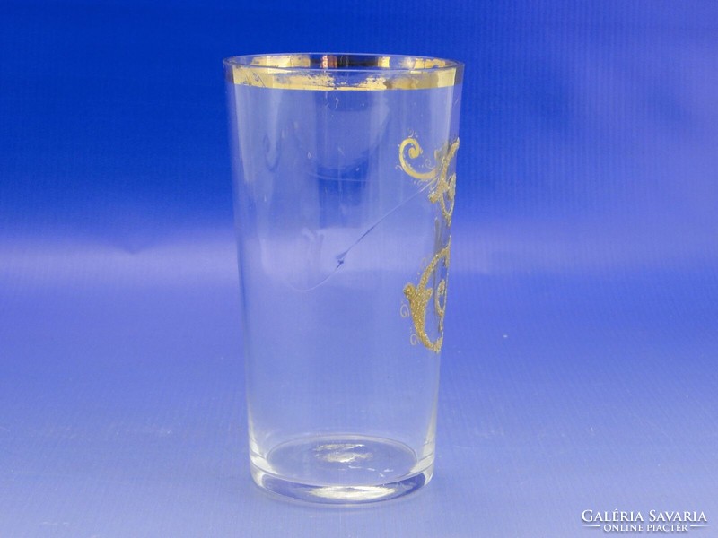 AB14 Antik aranyozott fújt üveg pohár