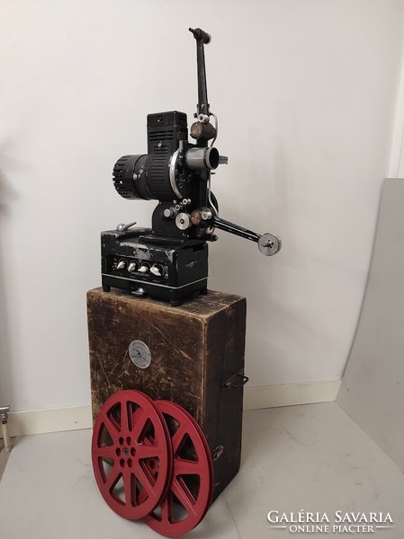 Antique film projection machine cinema projector large heavy machine in original wooden box 543 5982
