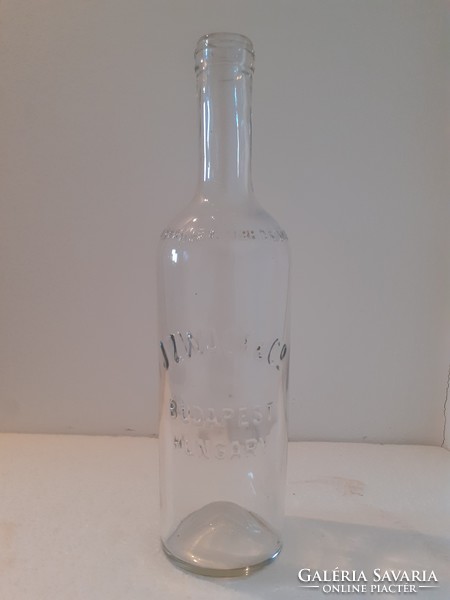 Régi palack J. Zwack & Co. Budapest Hungary feliratos üveg