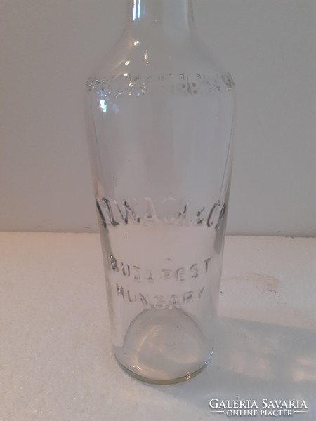 Old bottle j. Zwack & co. Glass with Budapest hungary inscription