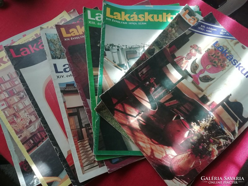 Retro Lakáskultúra magazinok, újságok, 11db