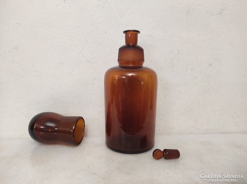 Antique doctor medicine pharmacy jar glass 524 5964