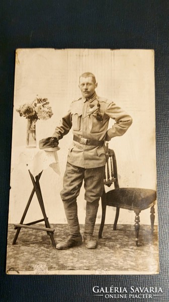 World War I studio photo postcard