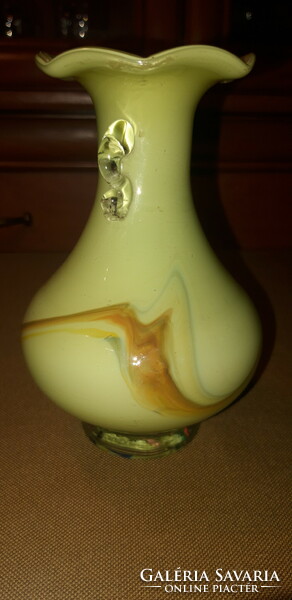 Murano frilled mouth glass vase from the 60s