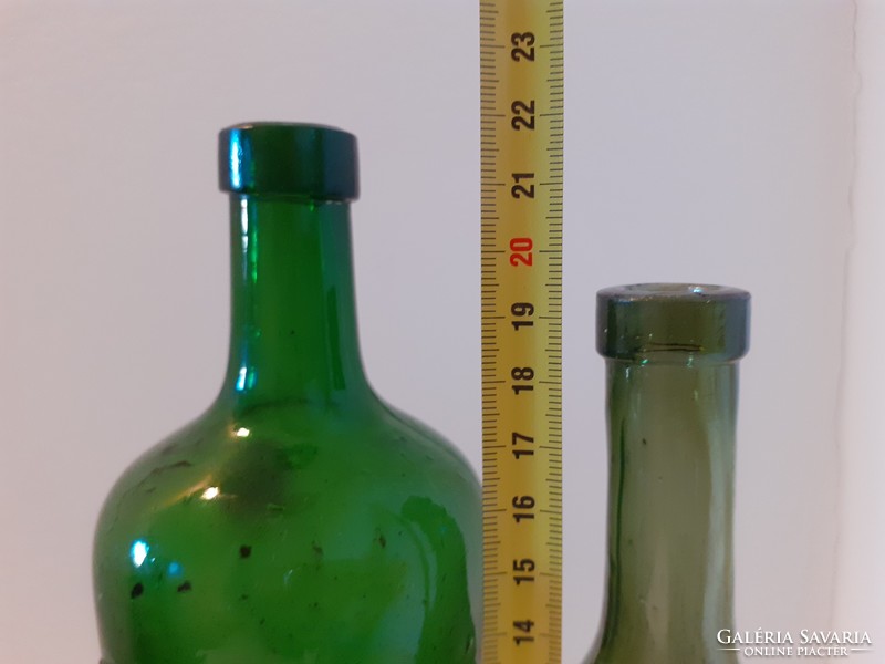 Régi gyógyszertári palack Brázay Kálmán Budapest sósborszeszes üveg 2 db
