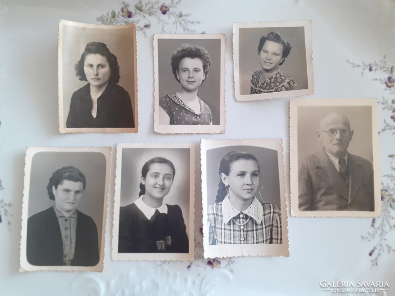 Old photo female man vintage photo 5 pcs