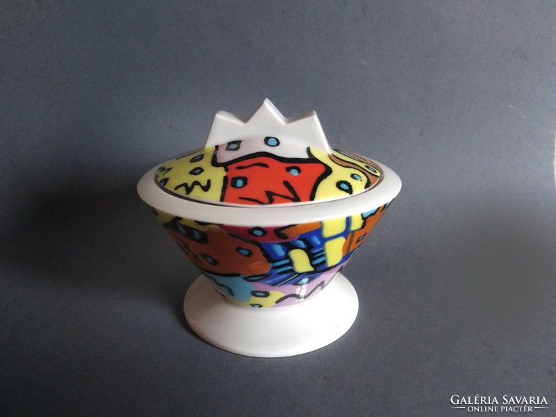 Heide warlamis 'vienna collection' pop-art/postmodern sugar bowl 1980's