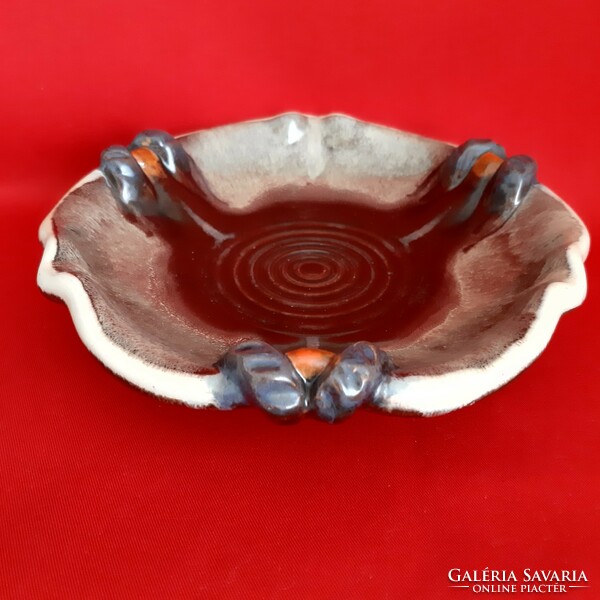 Hungarian ceramic bowl, plate, centerpiece.