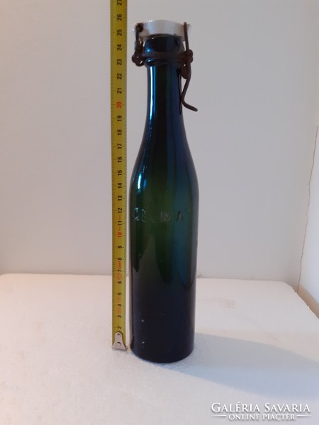 Old bottle with delma inscription buckled glass southern Hungarian r.T. Pécs