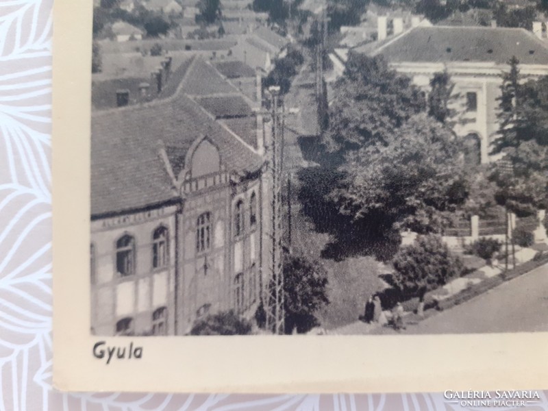 Régi képeslap Gyula látkép fotó levelezőlap
