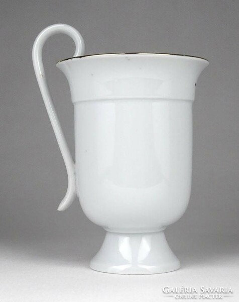 1K838 old marked gilded porcelain mug 14 cm