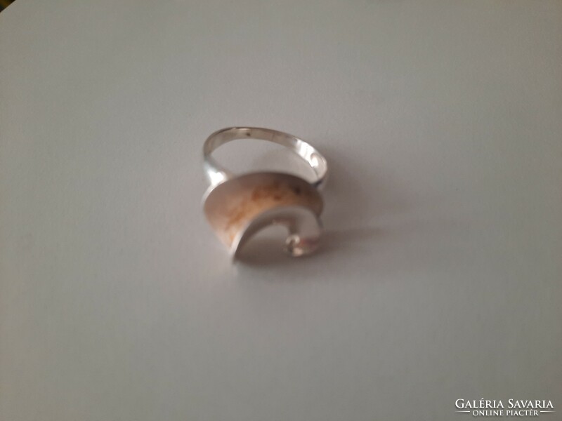Special modern silver ring