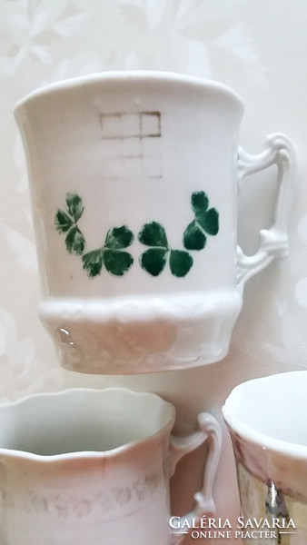 Antique porcelain mug Bieder old cup 3 pcs