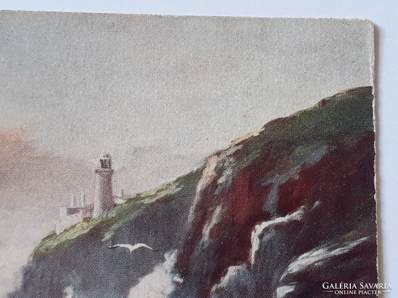 Old art postcard 1906 port skillion isle of man australia coast postcard