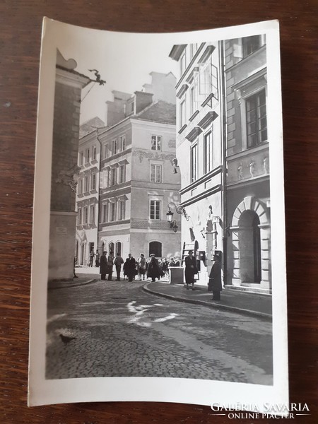 Régi képeslap 1956 Varsó fotó levelezőlap