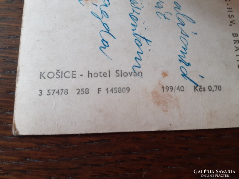 Régi képeslap 1958 Kassa Hotel Slovan fotó levelezőlap