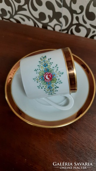 4387 Hand-painted mocha cup with bottom (m. Marr basel) collector's item