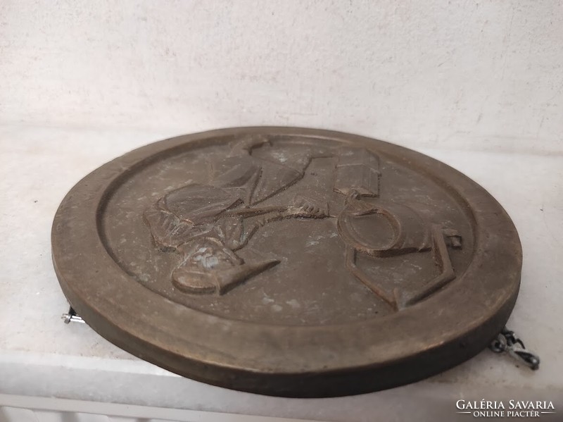 Antik bronz öntödei kohász ipari öntőmunkás plakett (1805-1955) 905 6028