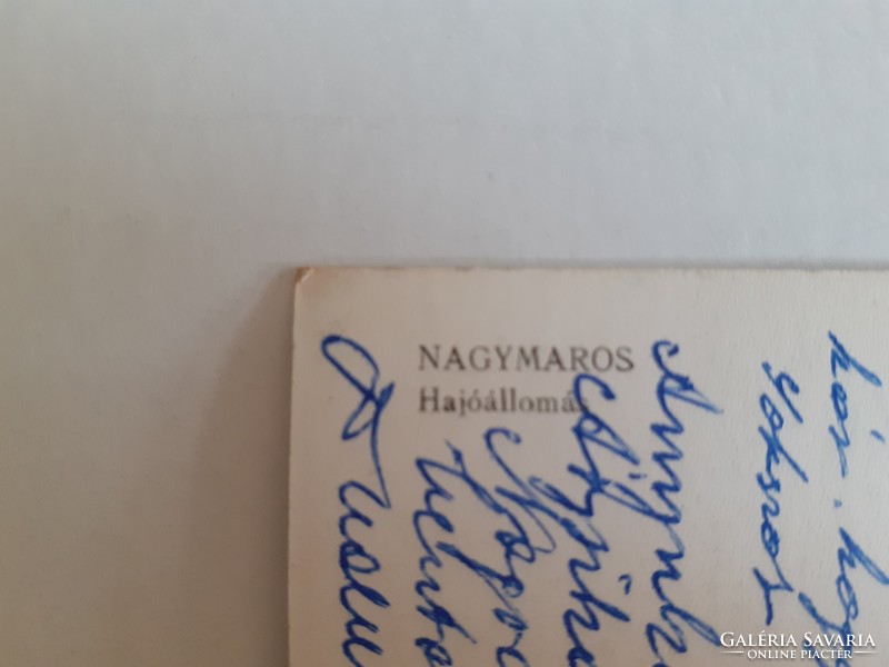 Régi képeslap 1959 Nagymaros hajóállomás fotó levelezőlap