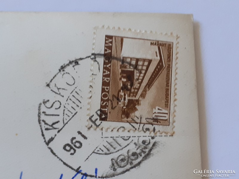 Régi képeslap 1961 Kiskőrös Tanácsháza levelezőlap