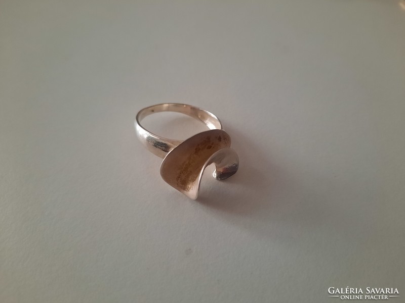 Special modern silver ring