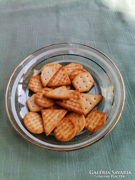 Old glass small plate, retro serving plate, retro kitchen utensils for waiting guests, small plate sets