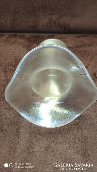 Eisch marked iridescent glass vase