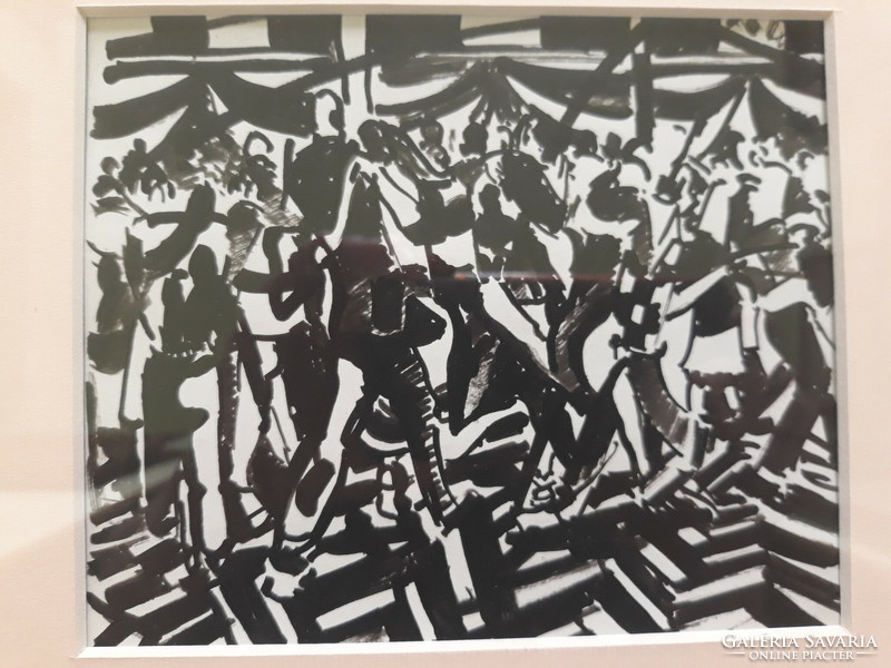Dance party - unknown modern graphics, ink