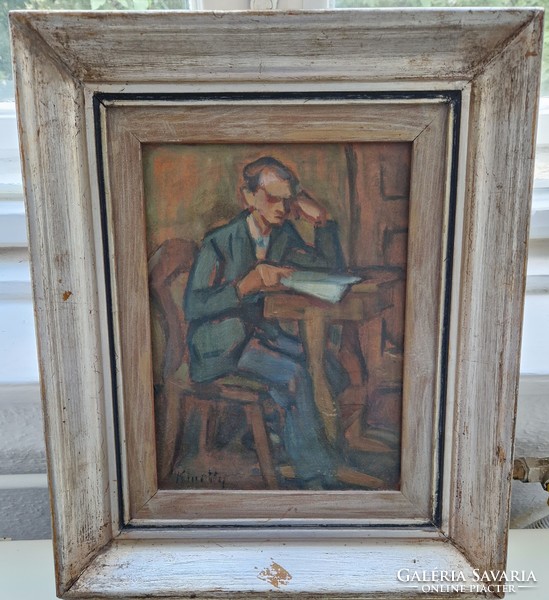 János Kmetty signed oil painting