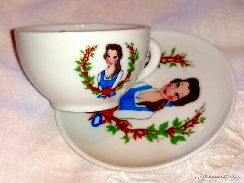 Porcelain mini moon bowl for doll's house, belle, from the fairy tale of beauty and the beast